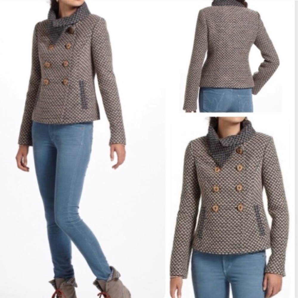Adorable Anthropologie Tabitha Ottawa Peacoat